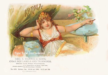Karma- cigar box label