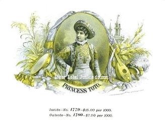 Princess Toto cigar box label