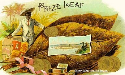 Prize Leaf cigar box label