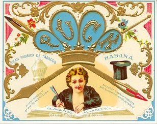 Puck cigar box label