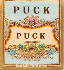 Puck cigar box label