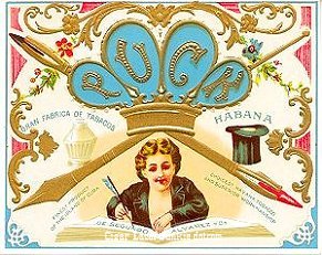 Puck cigar box label