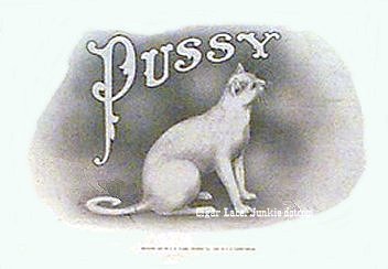 Pussy- cigar box label