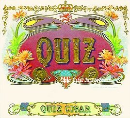 Quiz cigar box label