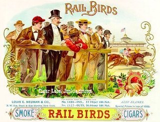 Rail Birds-cigar box label