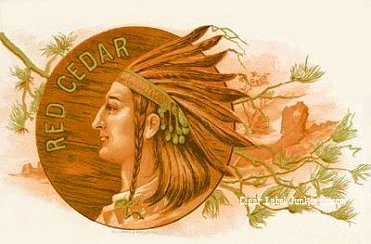 Red Cedar cigar box label