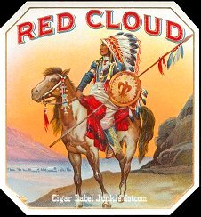 Red Cloud outer cigar label