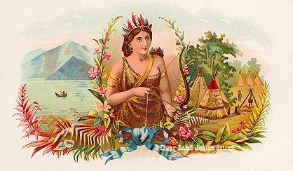 Red Queen cigar box label