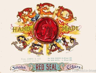 Red Seal cigar box label