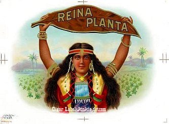 Reina Planta cigar box label