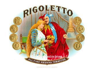 Rigoletto cigar box label
