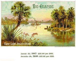 Rio Grande cigar box label