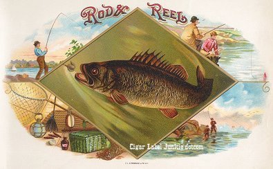 Rod Reel-cigar box label