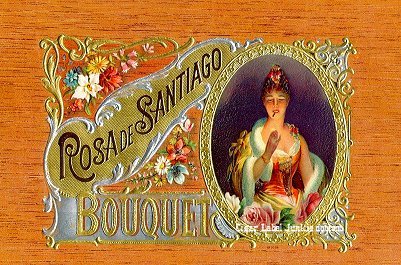 Rosa De Santiago- cigar box label