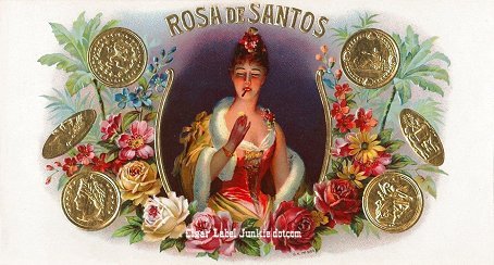Rosa De Santos-cigar box label