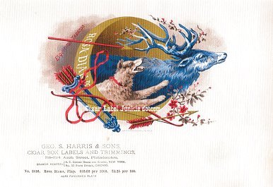 Rosa Diana- cigar box label