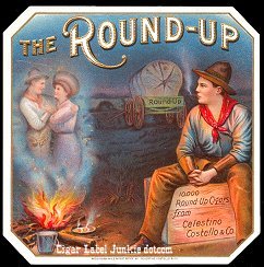 Round Up outer cigar label