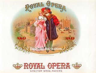 Royal Opera cigar box label