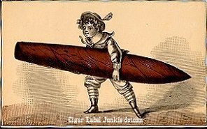 UT Boy w/Cigar- cigar box label