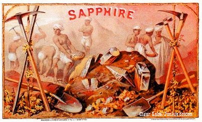 Sapphire cigar box label