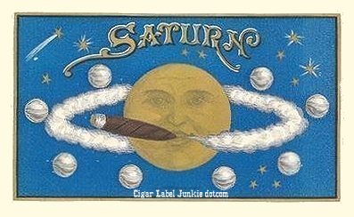 Saturn cigar box label