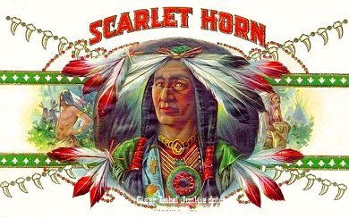 Scarlet Horn cigar box label