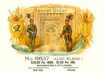 fraternal/general theme cigar label