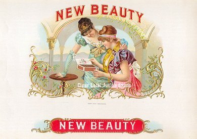 New Beauty- cigar box label