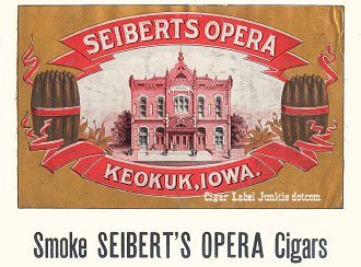 Sieberts Opera cigar box label
