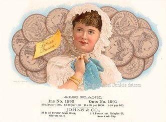 Silver Queen cigar box label