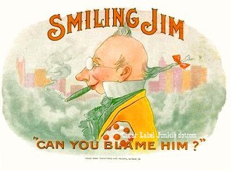 Smiling Jim cigar box label
