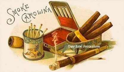 Smoke Carolina cigar box label