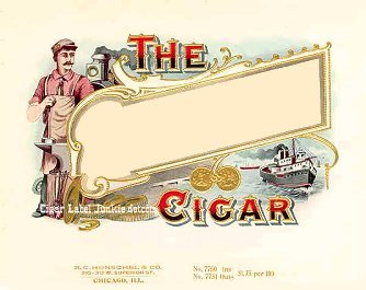 Smoke- cigar box label