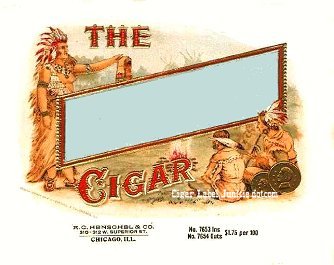 Smoke- cigar box label
