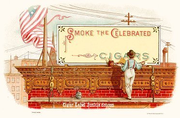 Smoke the Celebrated-cigar box label