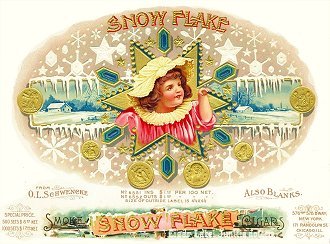 Snow Flake cigar box label