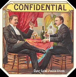 Confidential- cigar box label