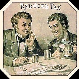 Reduced Tax- cigar box label