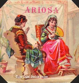 Ariosa- cigar box label