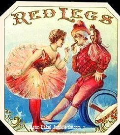 Red Legs- cigar box label