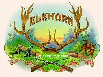 Elk Horn- cigar box label