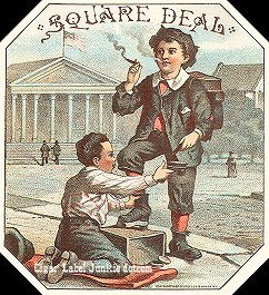 Square Deal- cigar box label
