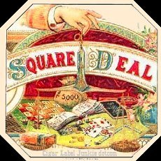 Square Deal cigar box label