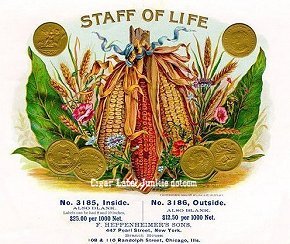 Staff of Life cigar box label