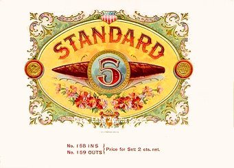 Standard 5 cigar box label