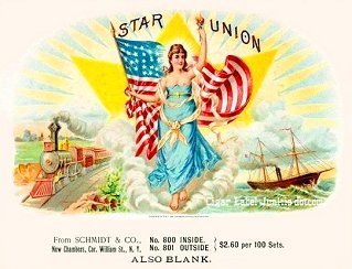 Star Union cigar box label