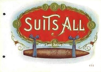 Suits All cigar box label