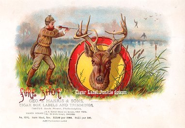 hunting theme cigar label
