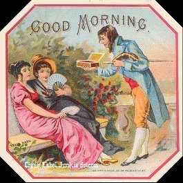 Good Morning- cigar box label