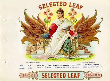 Selected Leaf- cigar box label